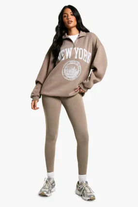Tall New York Half Zip Legging Tracksuit