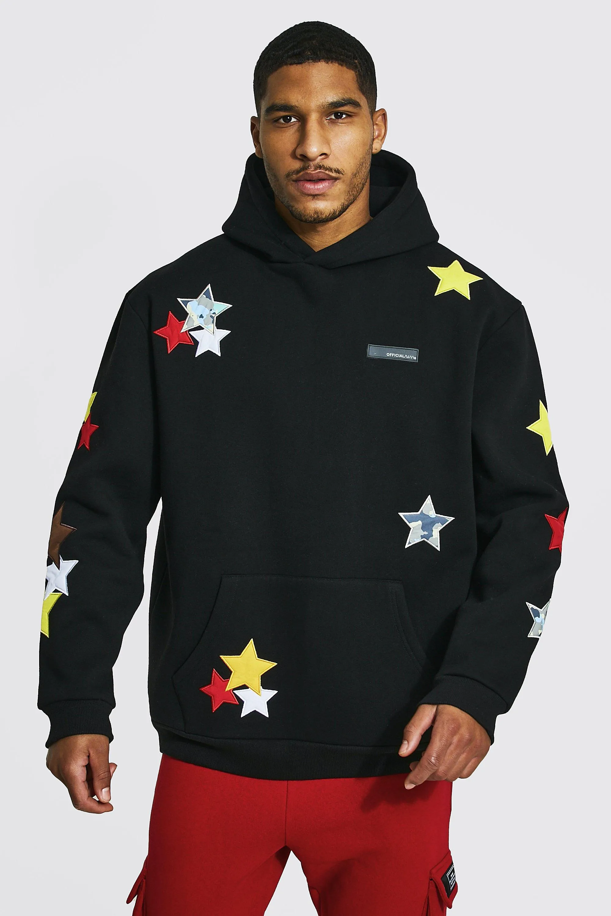 Tall Oversized Applique Badge Hoodie