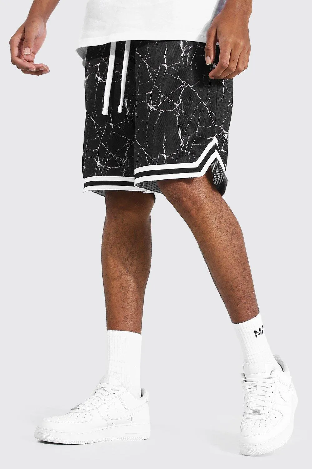 Tall Print Mesh Basketball Short