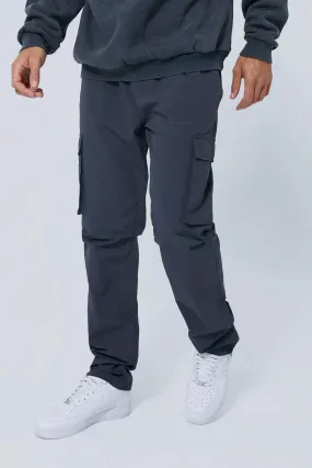 Tall Straight Leg Nylon Cargo Pants