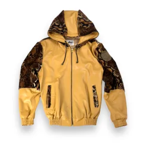 Tan Hoodie With Pony - Daniel's Leather