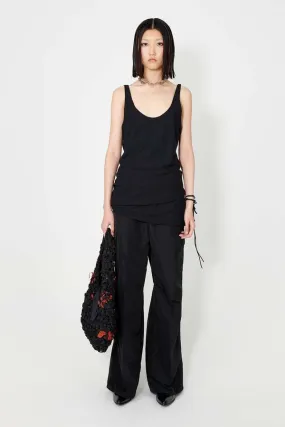 Tank Dress - Black Dry Crepe