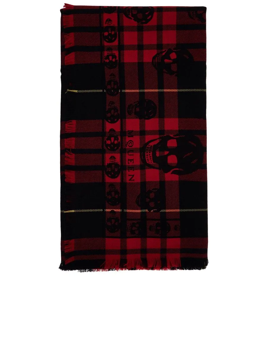 Tartan Wool Skull Scarf