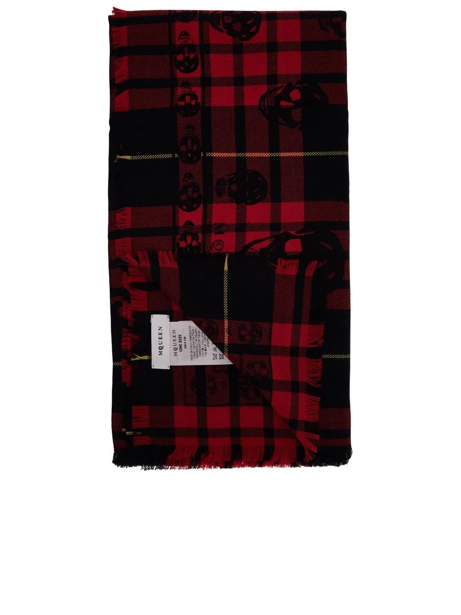 Tartan Wool Skull Scarf