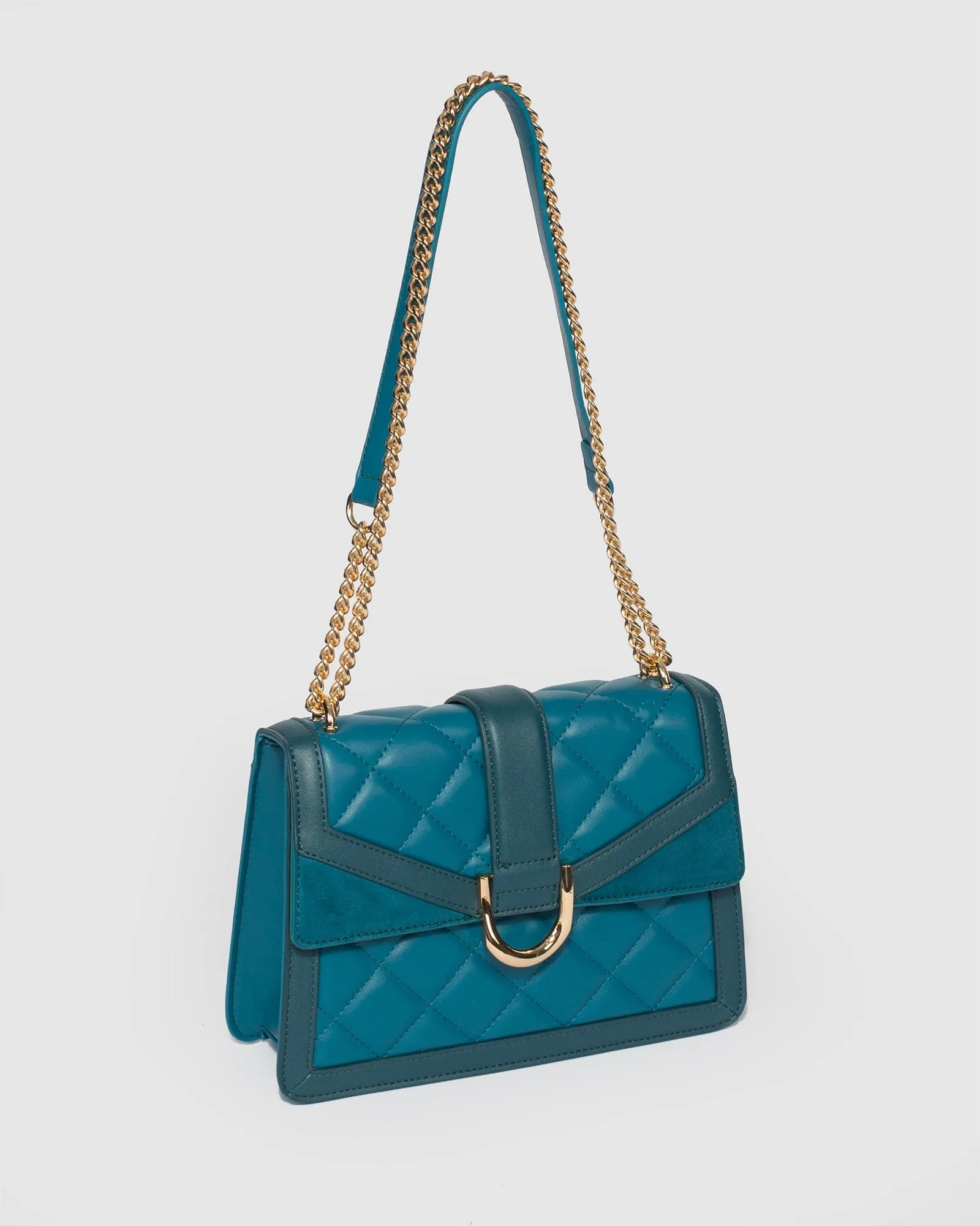 Teal Rachel Ring Crossbody Bag