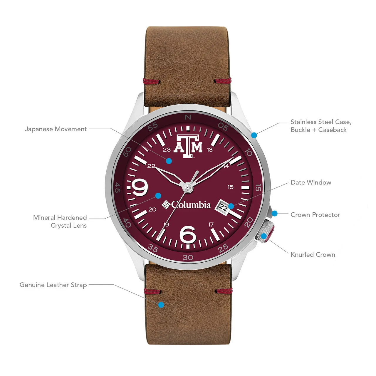 Texas A&M Aggies Columbia Men's Canyon Ridge Watch