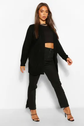 Textured Yarn Boyfriend Cardigan