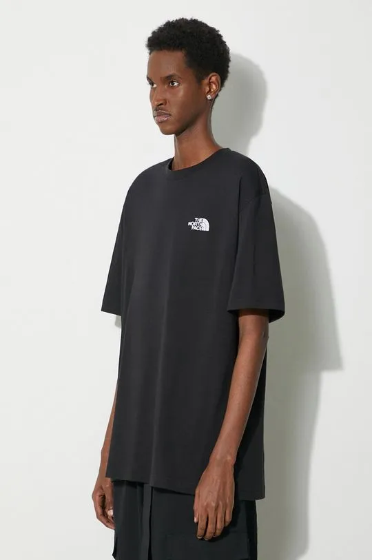 The North Face cotton t-shirt M S/S Essential Oversize Tee men’s black color NF0A87NRJK31