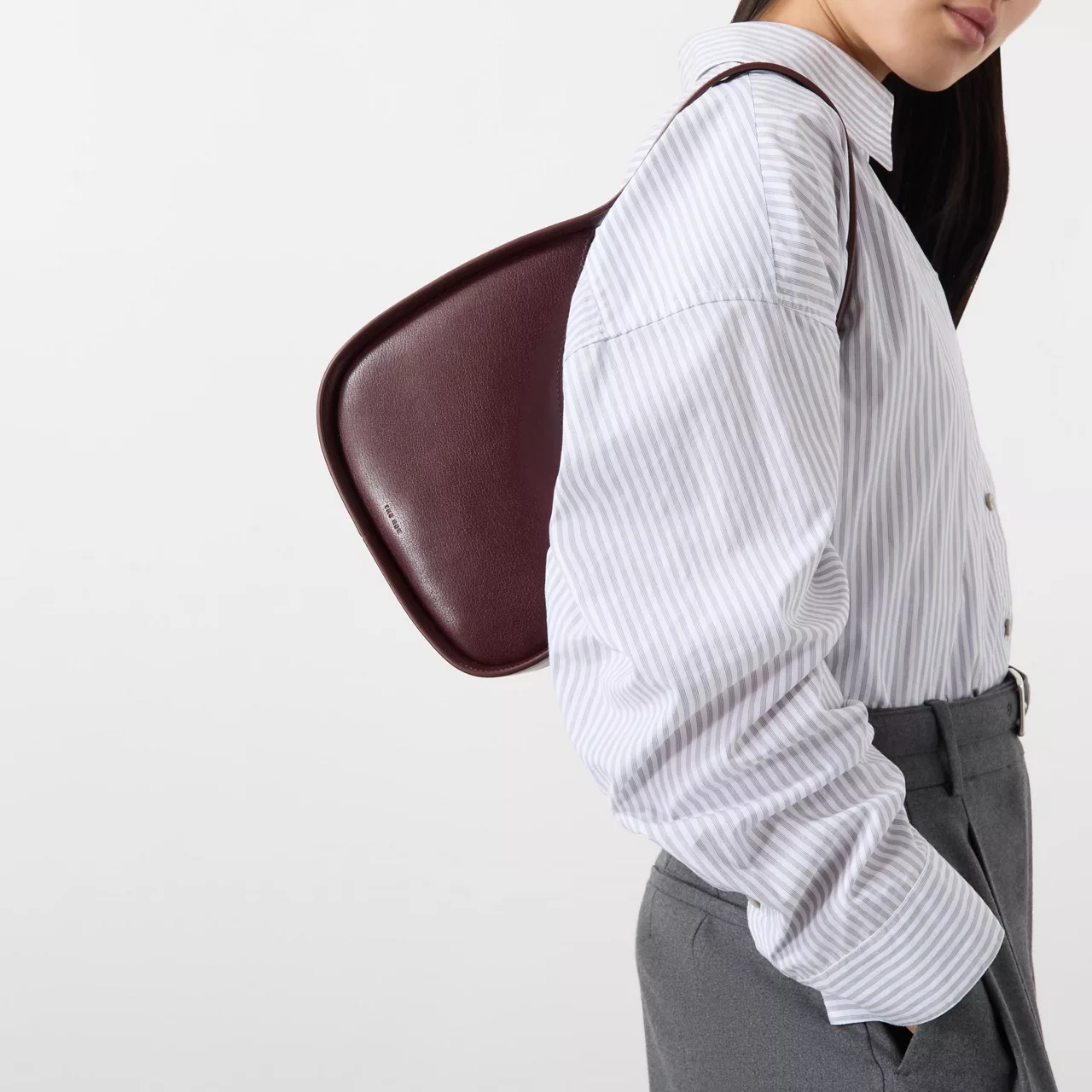 THE ROW Half Moon Shoulder Bag - Raisin