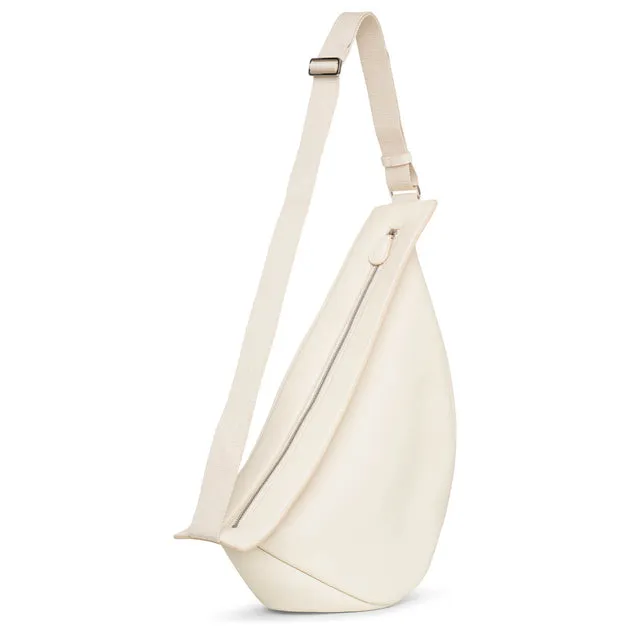 The Row Slouchy banana large white shoulder bag