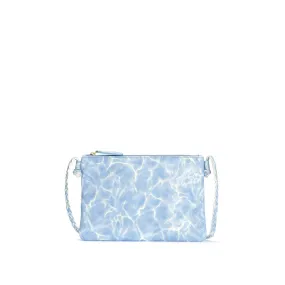 Thinna clutch Silky lamb print Pool blue