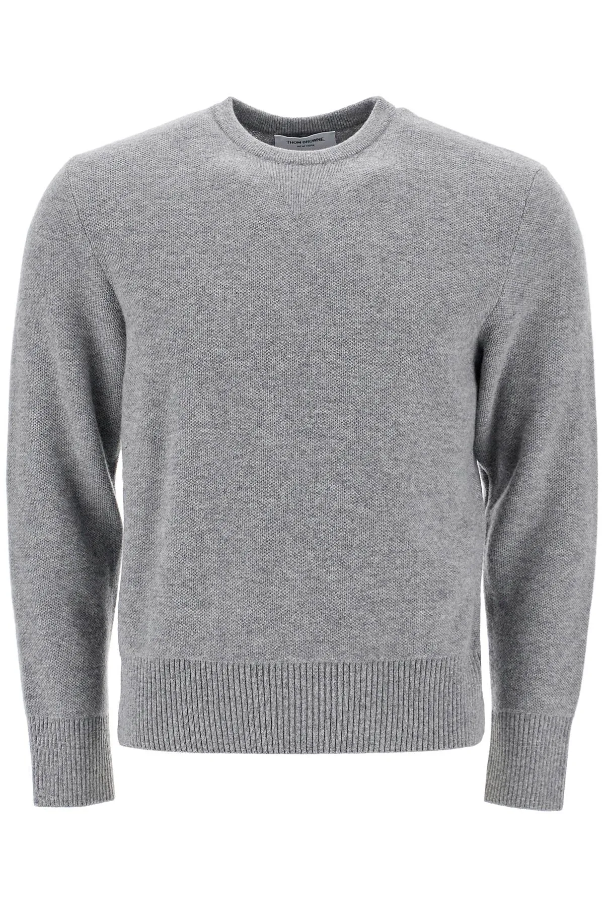 Thom Browne    Thom Browne Wool Piqué Crewneck Pullover