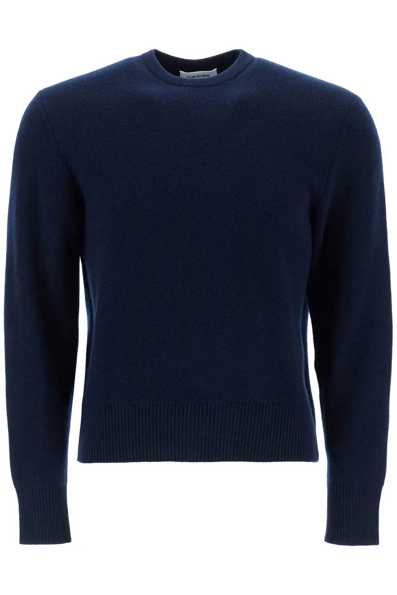 Thom Browne    Thom Browne Wool Piqué Crewneck Pullover