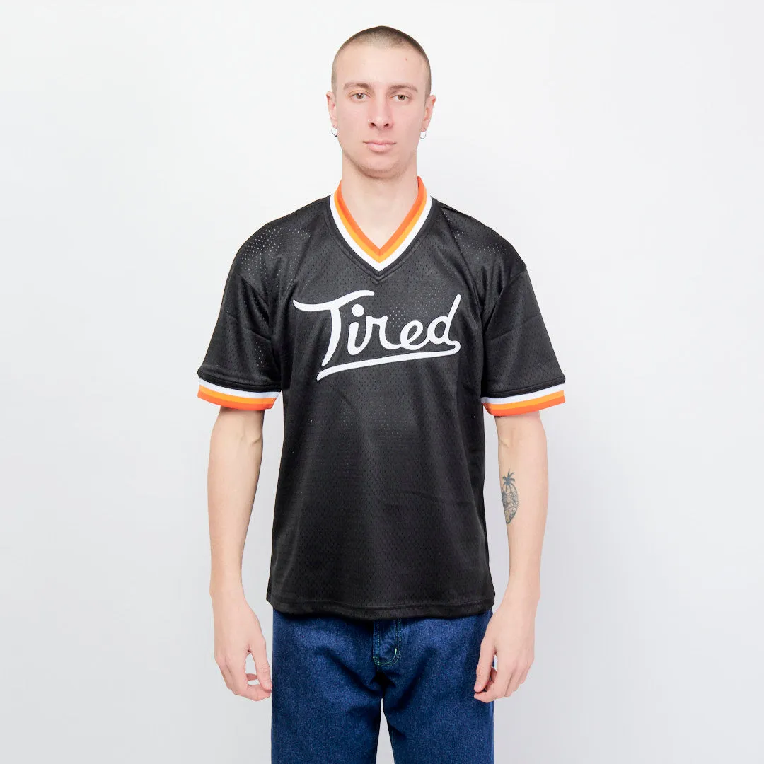 Tired Skateboards - Rounders Mesh Baseball Jersey (Black)