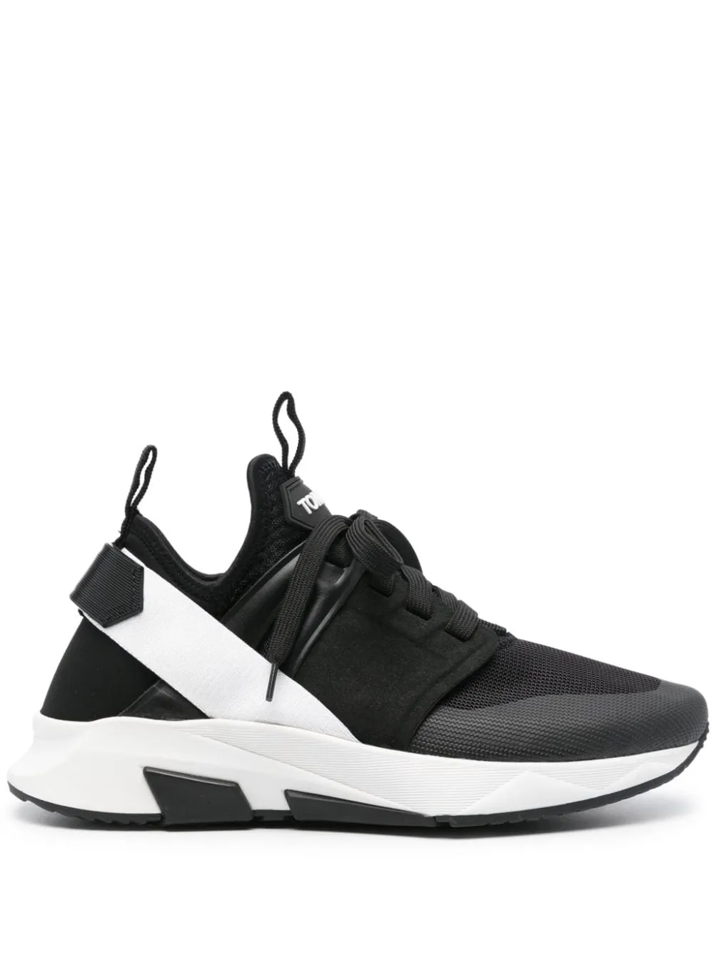 Tom Ford    Tom Ford Jago Neoprene And Leather Sneakers