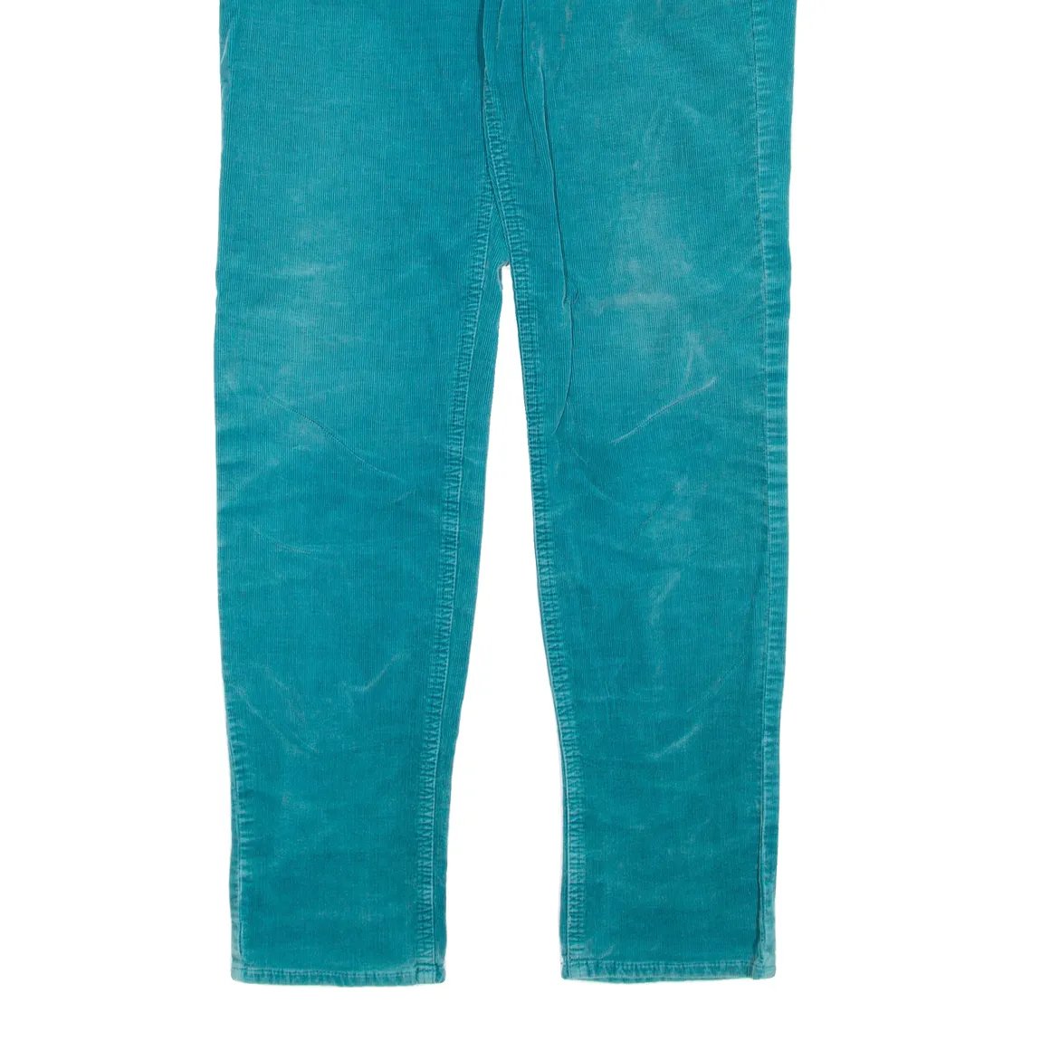 TOMMY HILFIGER Womens Corduroy Trousers Green Regular Tapered W30 L32