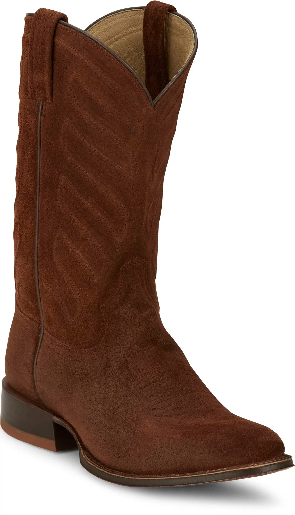 Tony Lama Men's Amado 12 Cognac Suede Round Toe Western Boot