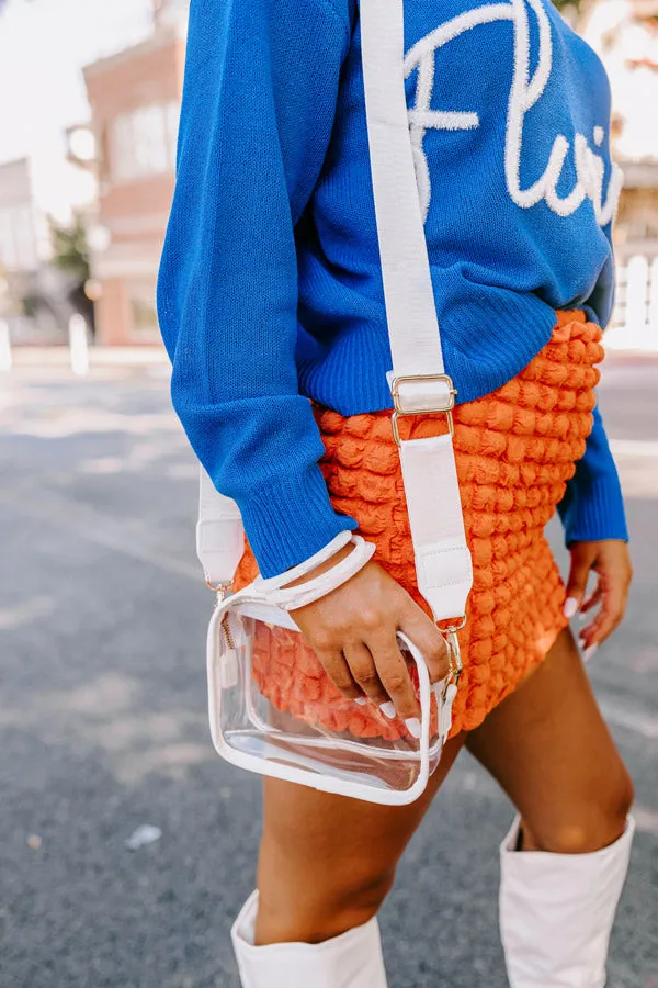 Top Of The Charts Clear Crossbody In Ivory