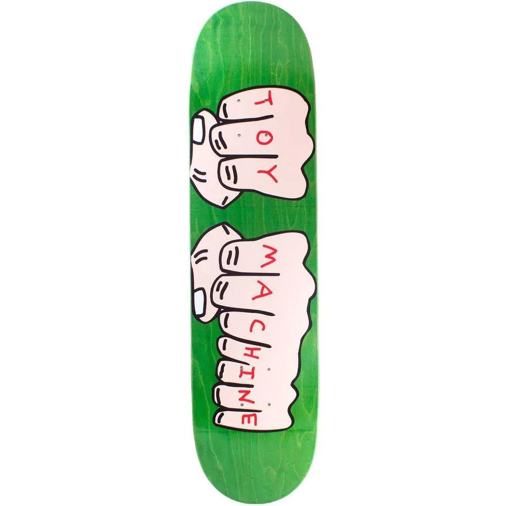 Toy Machine Skateboards Fist Large Skateboard Deck Multi Stains 8.25