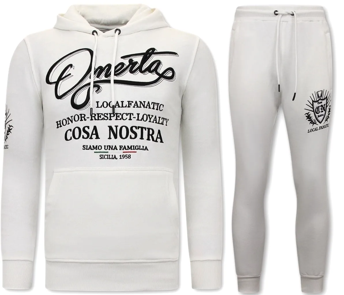 Tracksuit Set With Hoodie Omerta Cosa Nostra|NEW|