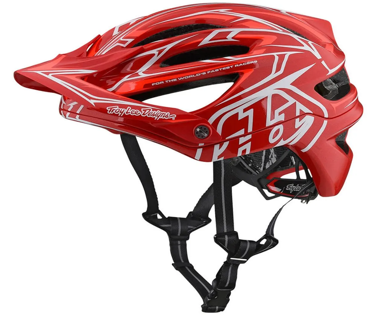 Troy Lee Designs A2 MIPS MTB Helmet - Pinstripe 2 - Red - 2018