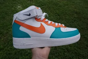 Turquoise Sunset Custom Nike Air Force 1
