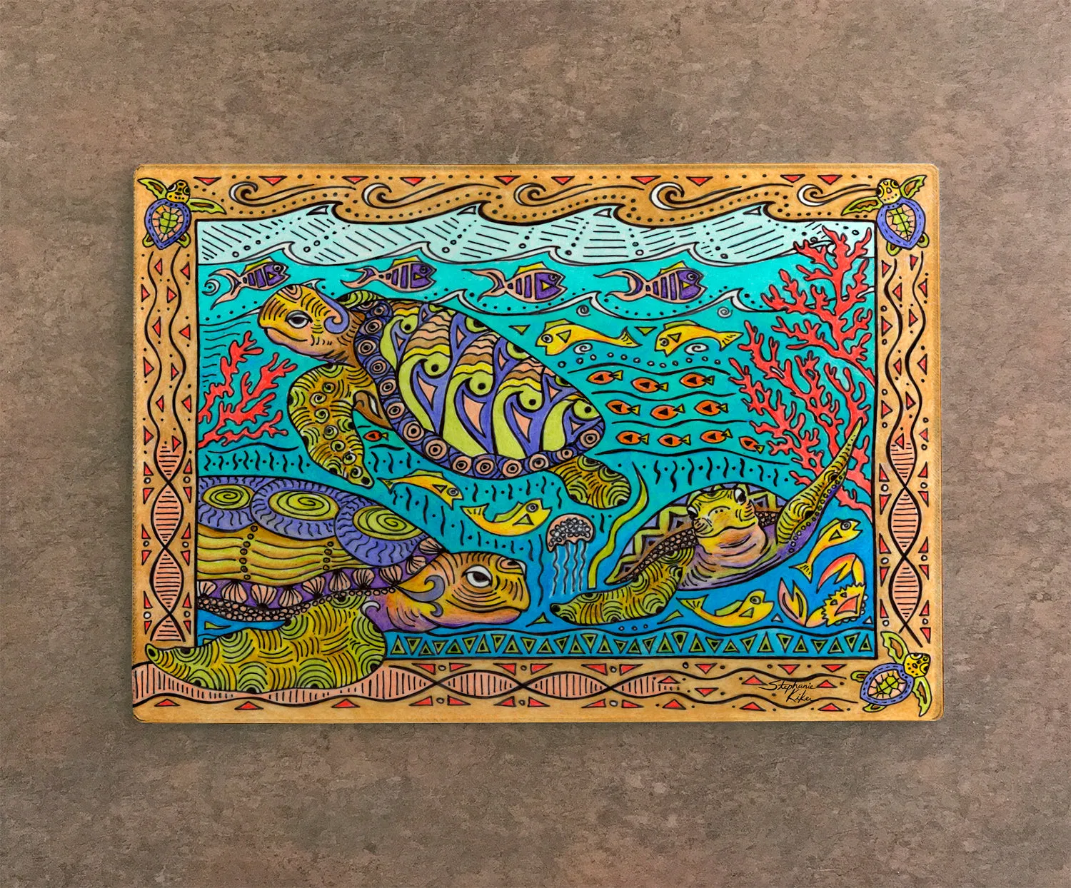 Turtle Time Cutting Board
