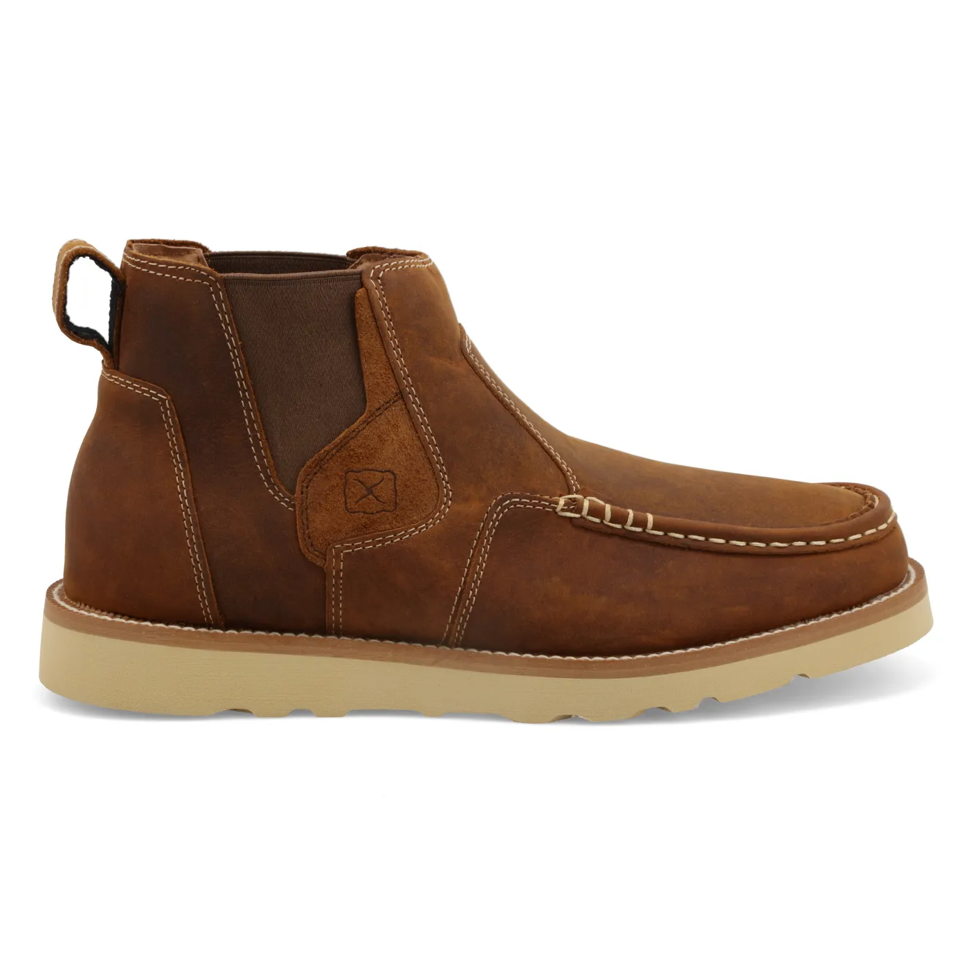 Twisted X Chelsea Wedge Sole Boot – Oiled Saddle
