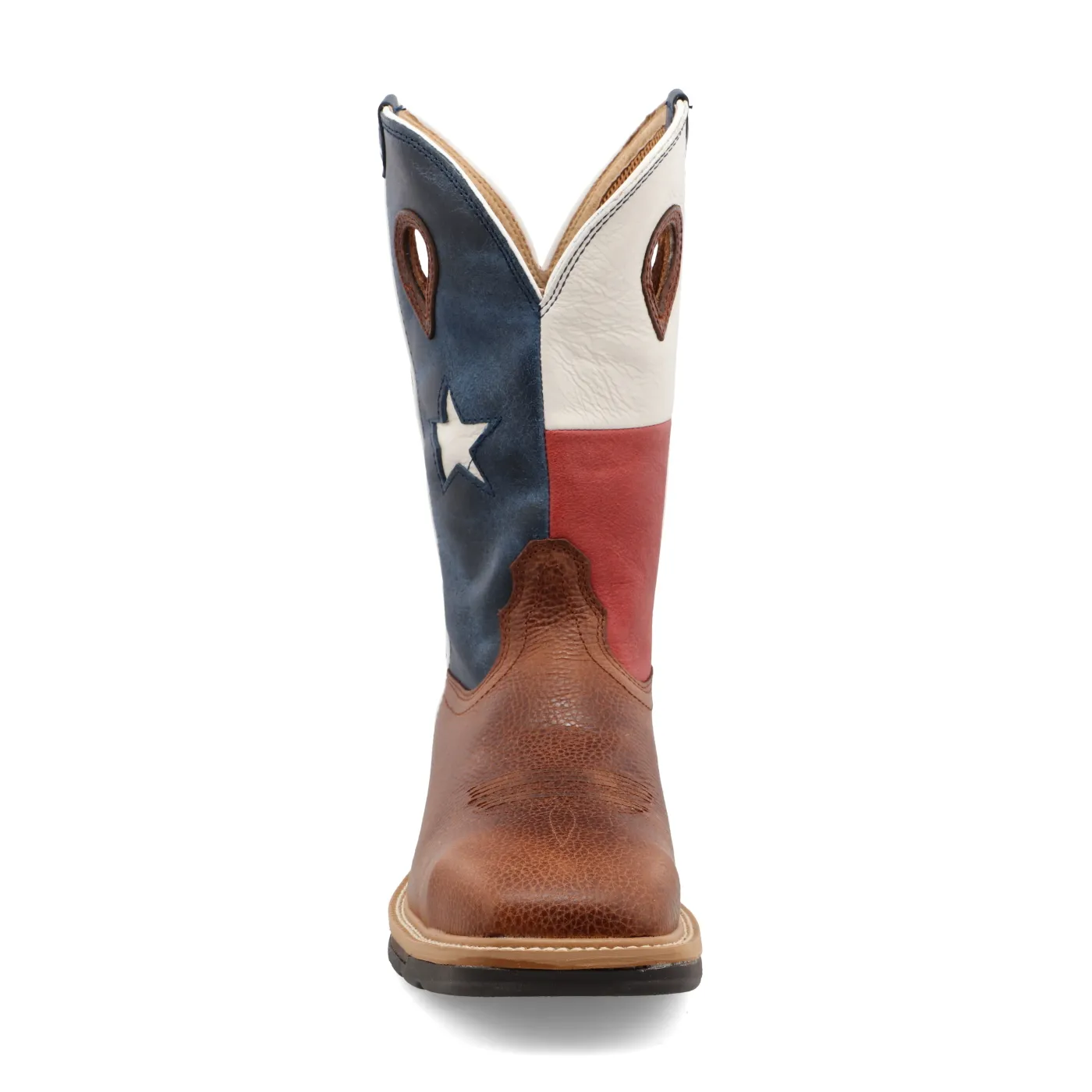 Twisted X Western Work Boot – Brown & Texas Flag