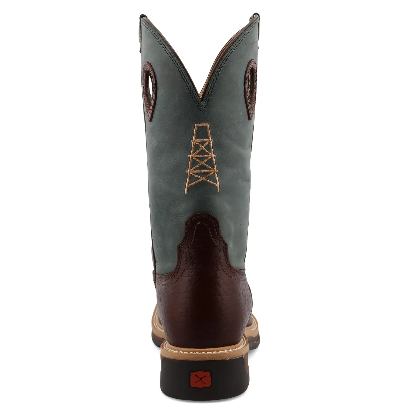 Twisted X Western Work Boot – Oiled Cognac & Blue