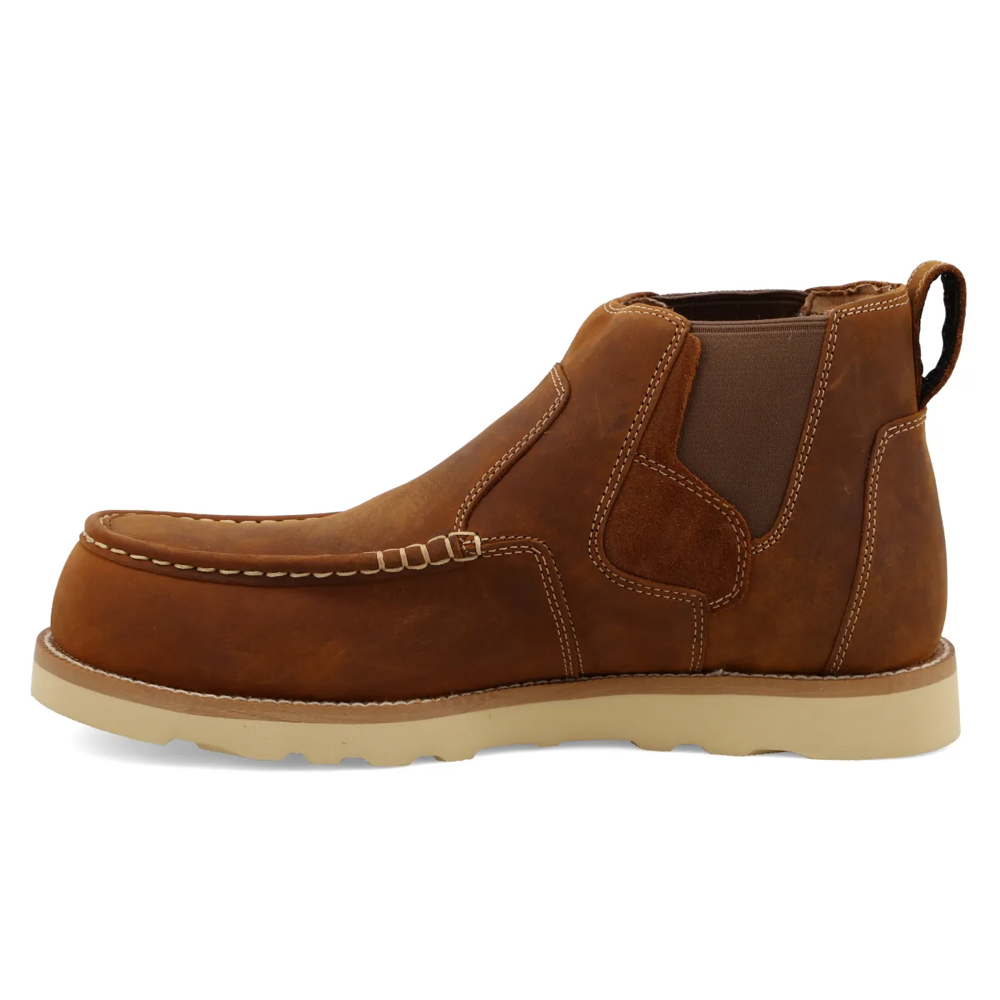 Twisted X Work Chelsea Wedge Sole Boot – Oiled Saddle