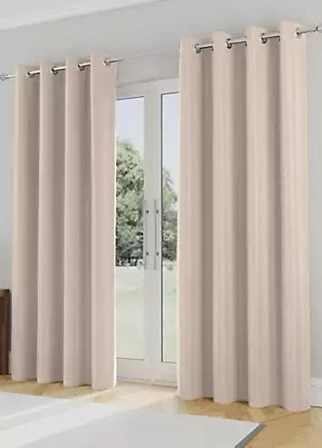 Tyrone Super Soft Plain Blockout Pair of Eyelet Curtains | Kaleidoscope
