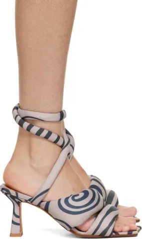 Ugo Paulon SSENSE Exclusive Gray Yuri 2 Heeled Sandals