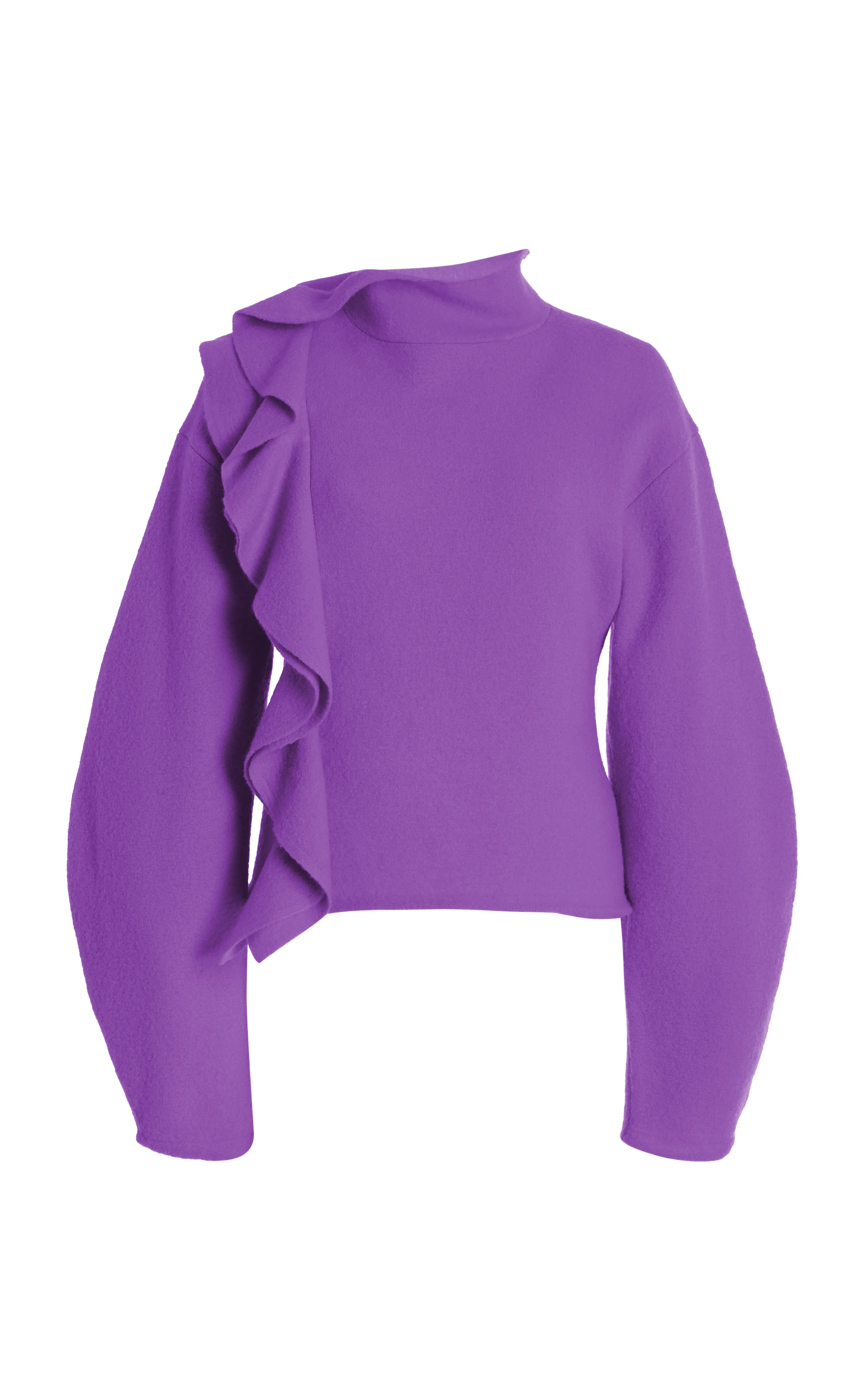 Ulla Johnson Corinna Ruffled Merino Wool Pullover