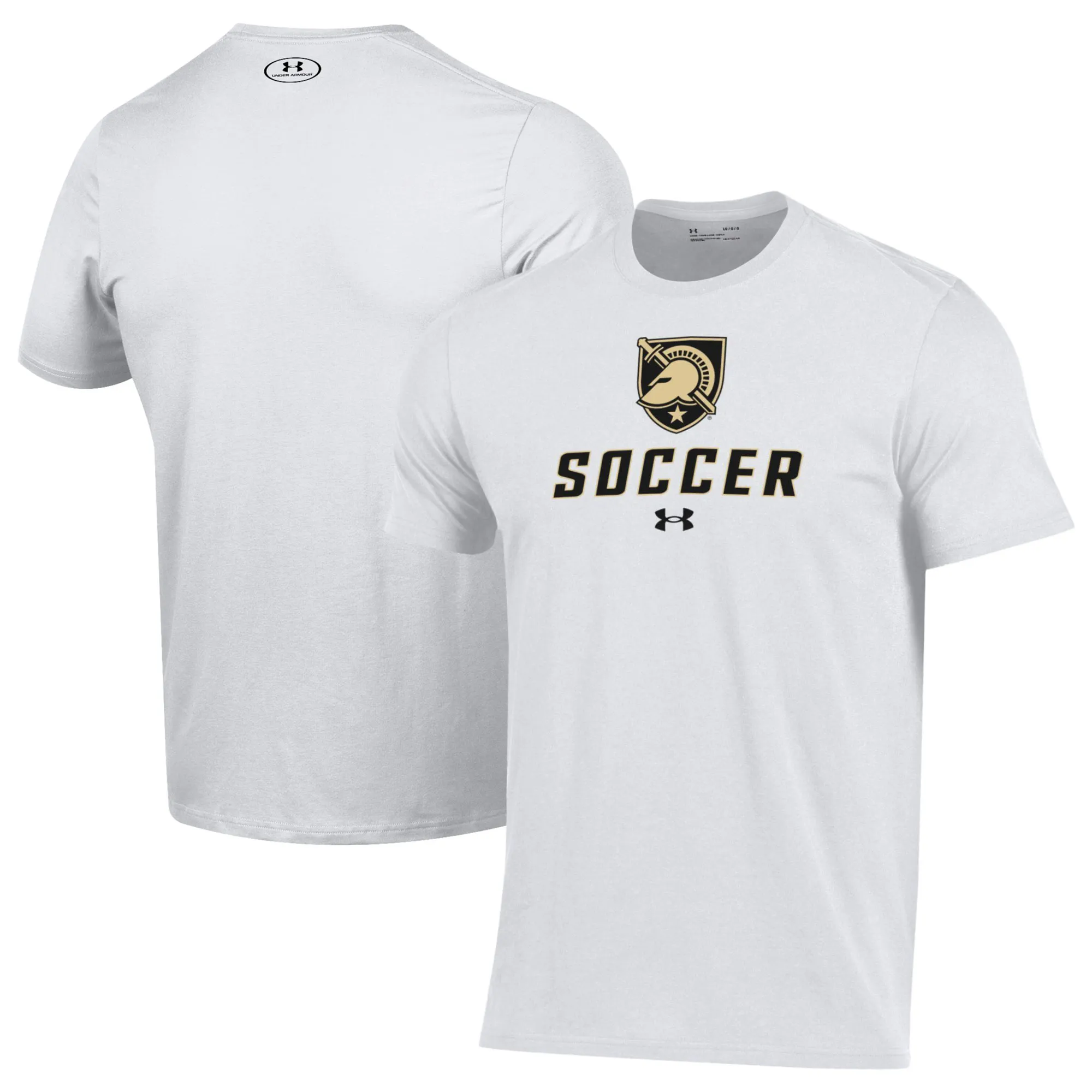 Under Armour Army Black Knights White Soccer Performance T-Shirt
