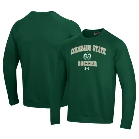 Under Armour Colorado State Rams Green Soccer All Day Arch Fleece Pullover Sweatshirt