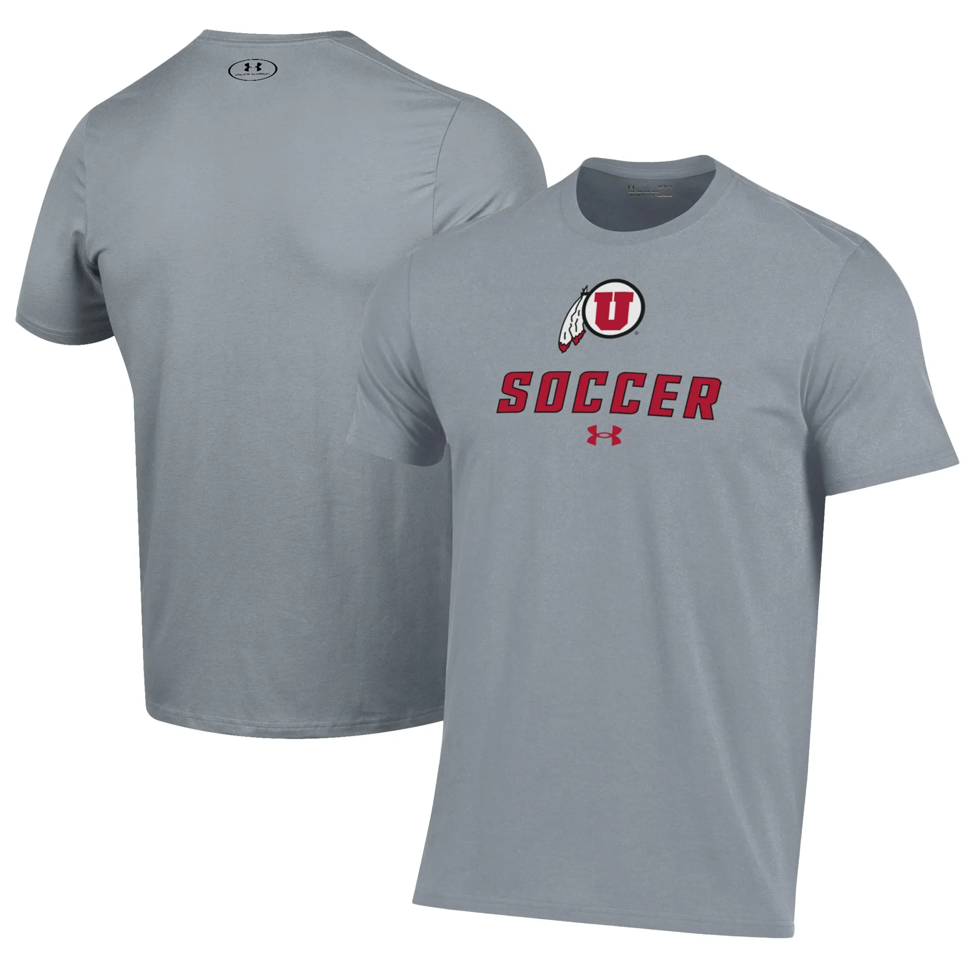 Under Armour Utah Utes Gray Soccer Performance T-Shirt