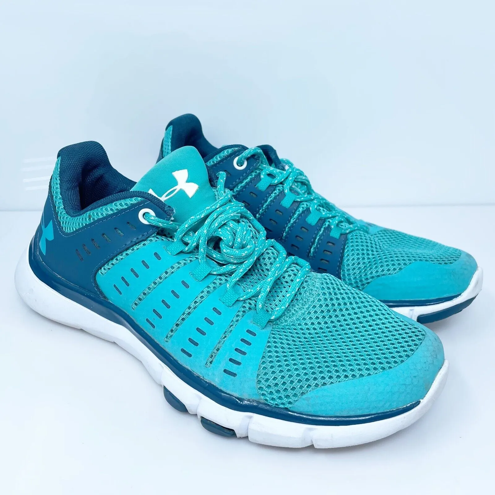 Under Armour Womens Micro G Limitless 1274417 Blue Running Shoes Sneakers Sz 7.5
