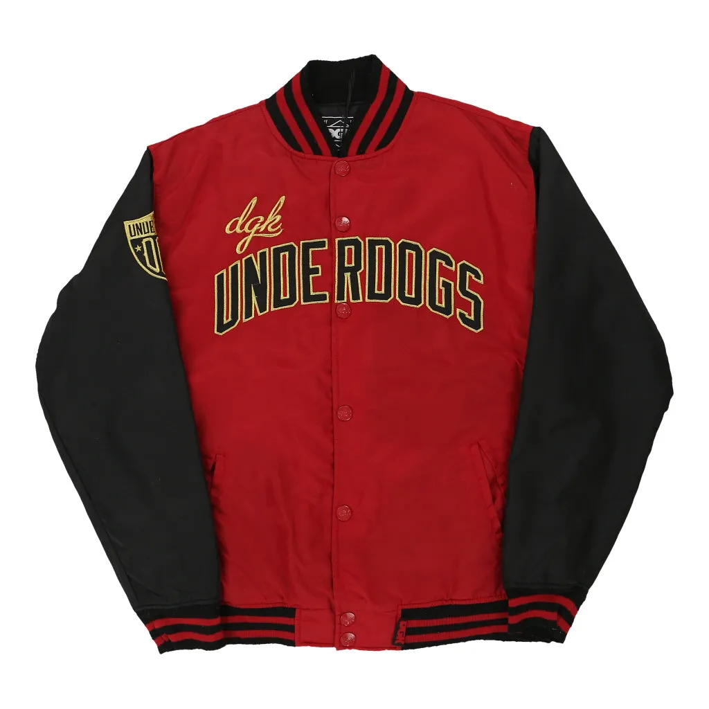Underdogs Dgk Baseball Jacket - Large Red Nylon