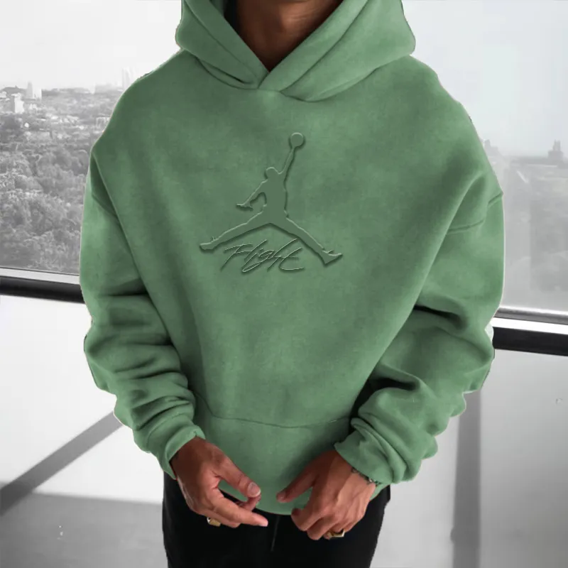 Unisex Jumpman No.23 Embossed Stamp 3D Casual Hoodie 