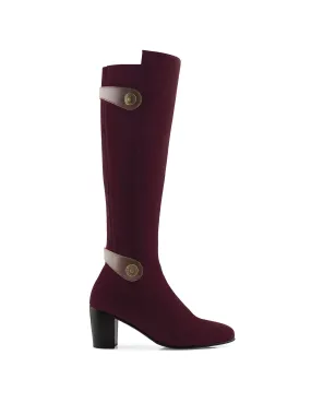 Upton       50% Off   |   Save £197.50  plum Heeled Knee-high Boots        - Regular Fit