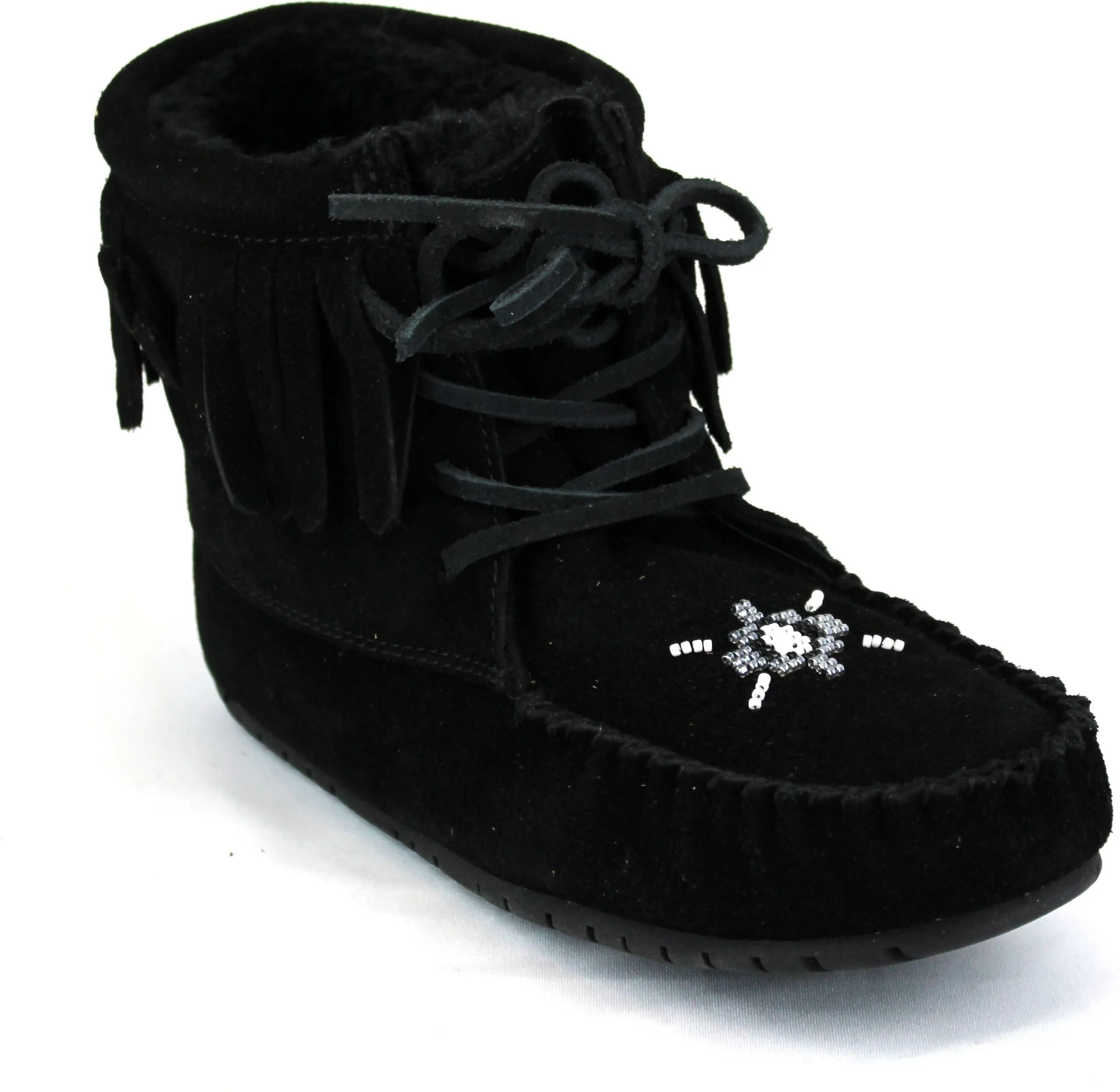 Urban Trail Short Lace up Black Suede Boot