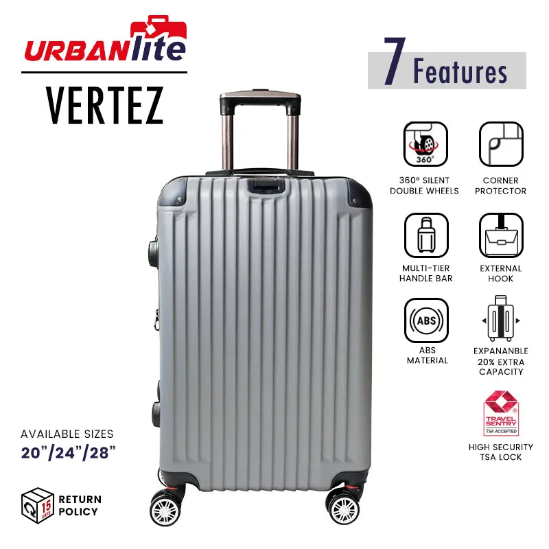 URBANlite VERTEZ  20 / 24 / 28 360° 8-Wheel Spinner | TSA Lock I Expandable |Corner Guard Hard Case Luggage