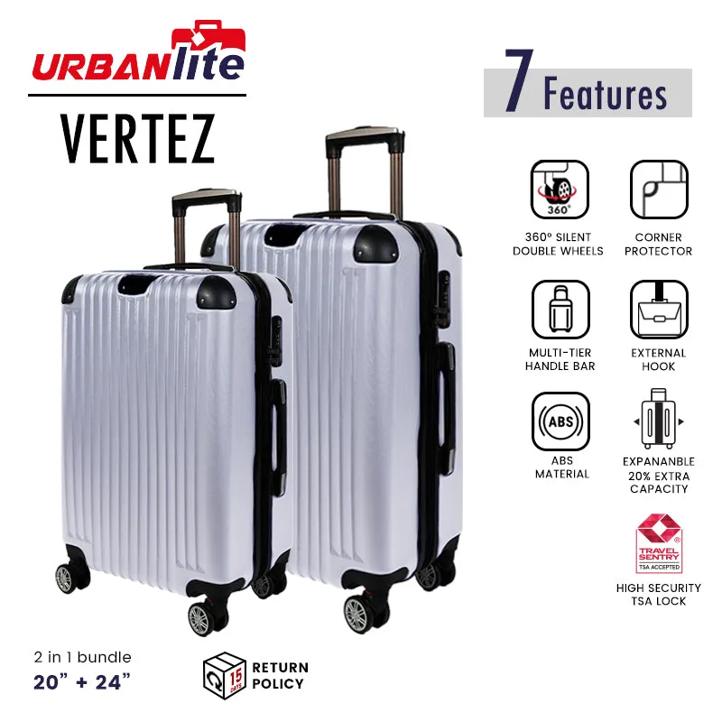 URBANlite VERTEZ  20+24 Bundle 360° 8-Wheel Spinner | TSA Lock I Expandable |Corner Guard Hard Case Luggage