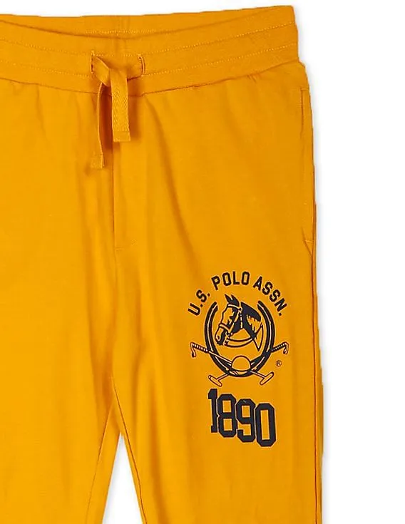 U.S. Polo Assn. Kids Elasticized Waist Solid Joggers