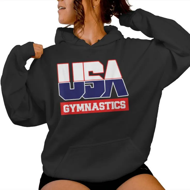 Usa Team Gymnastics & American Sports Women Hoodie
