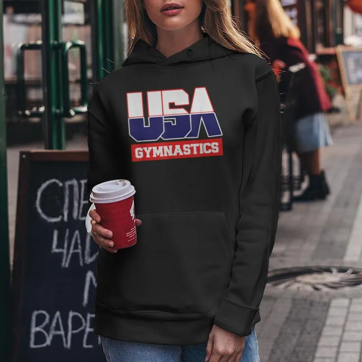 Usa Team Gymnastics & American Sports Women Hoodie