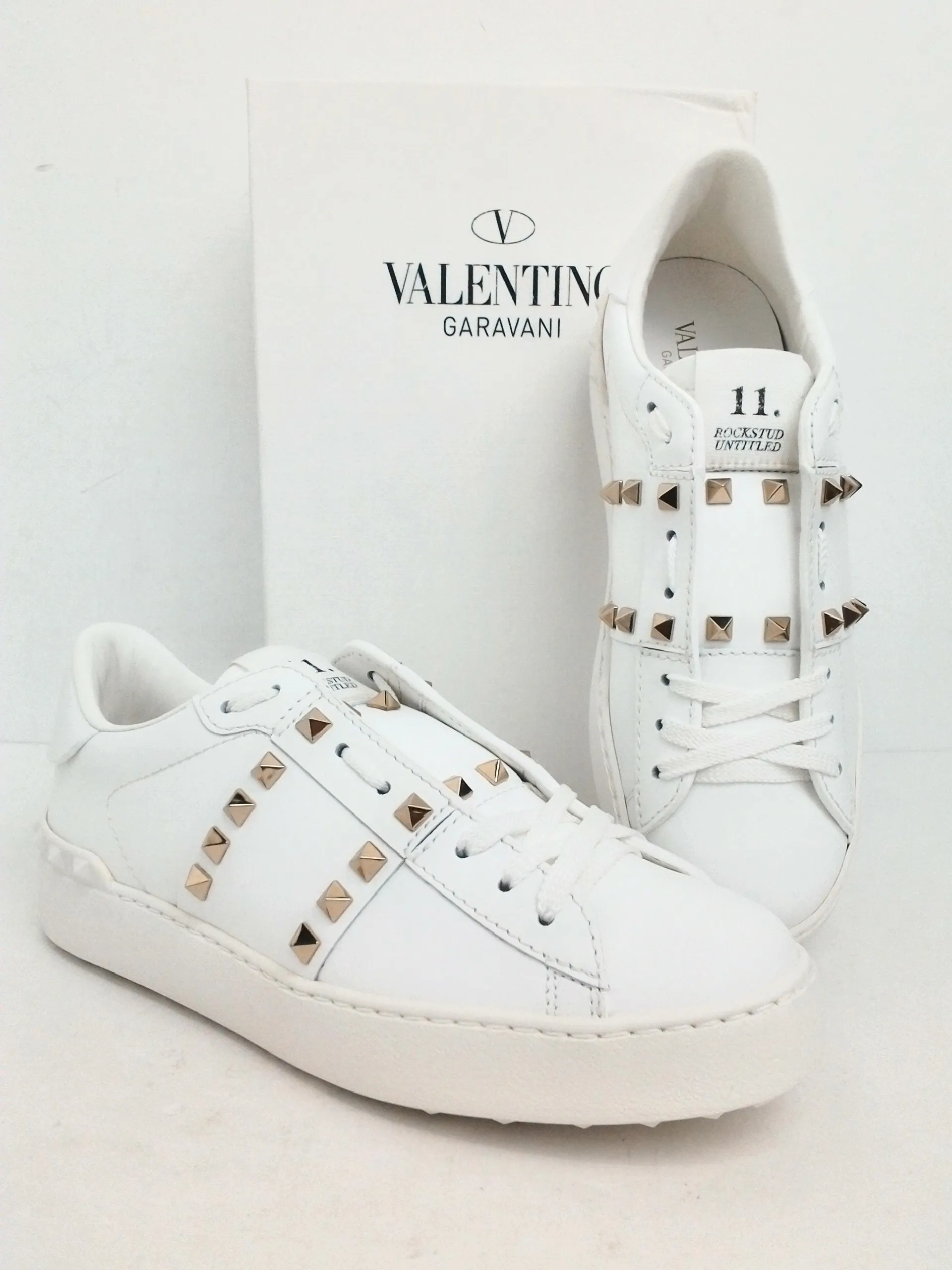 Valentino Garavani Women's BHS White Leather Sneakers Size 36 - 40