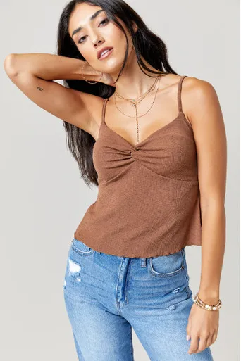 Vanna Twist Front Tank Top