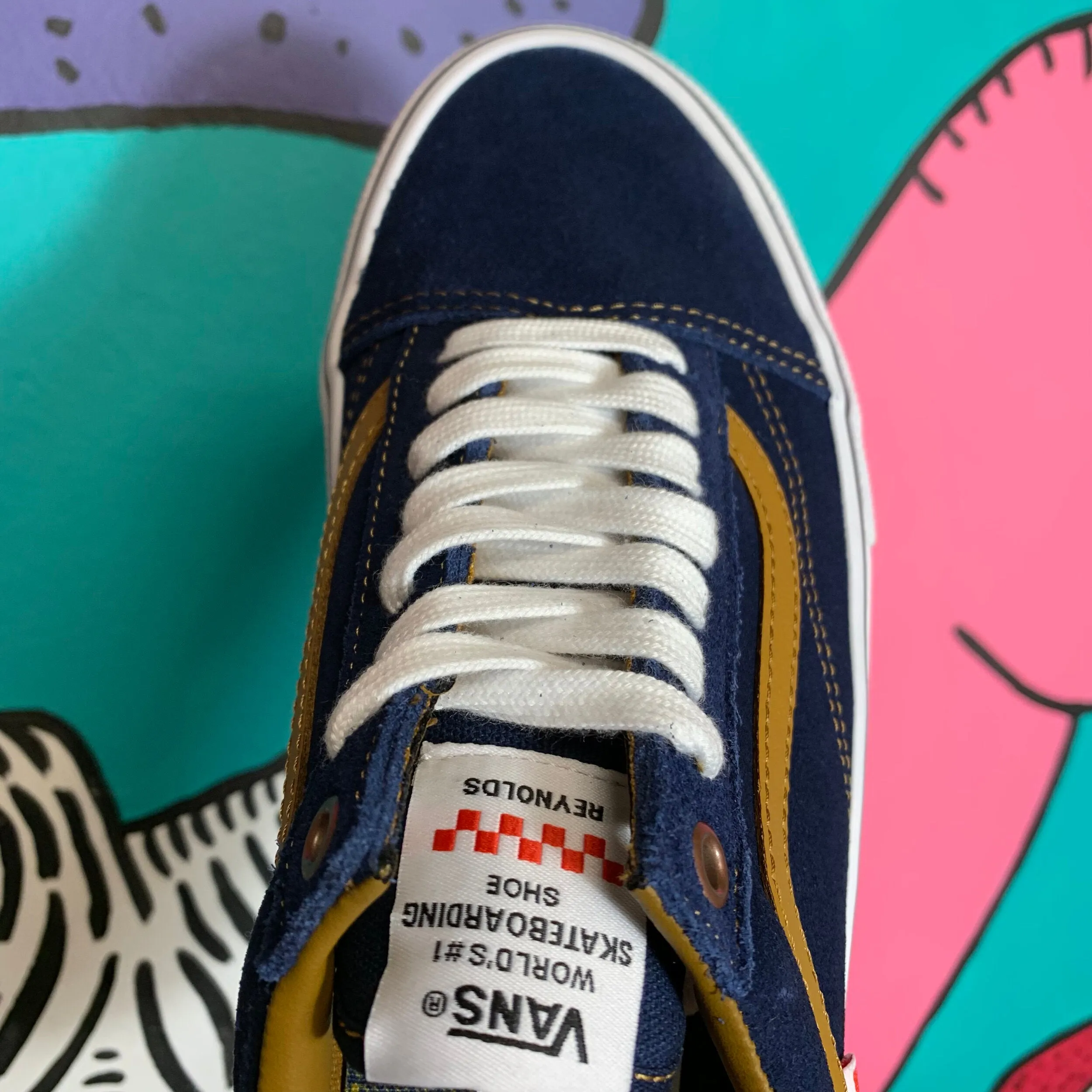 VANS SKATE OLD SKOOL REYNOLDS NAVY GOLDEN BROWN